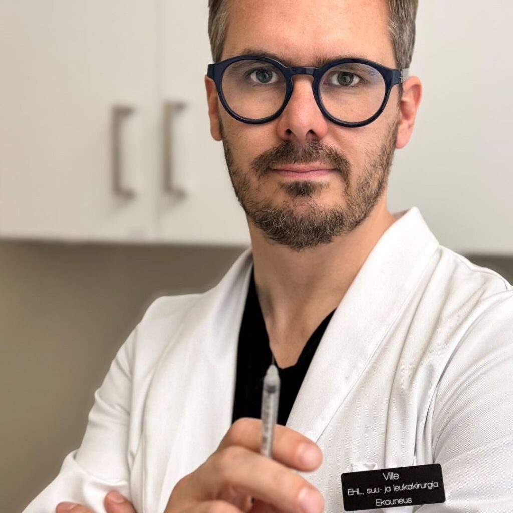 Ville Männistö preparing for a Botox treatment in Vantaa at Ebeling Kauneus in Tikkurila